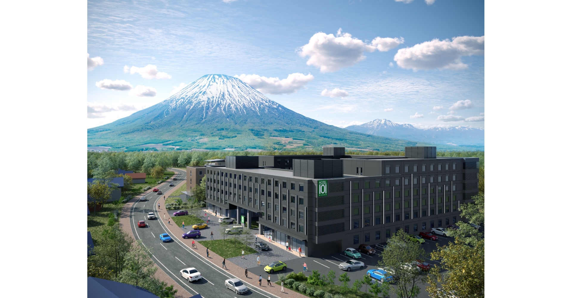 H101-Niseko Hotel Facade (Mountain View, Day) - Majella