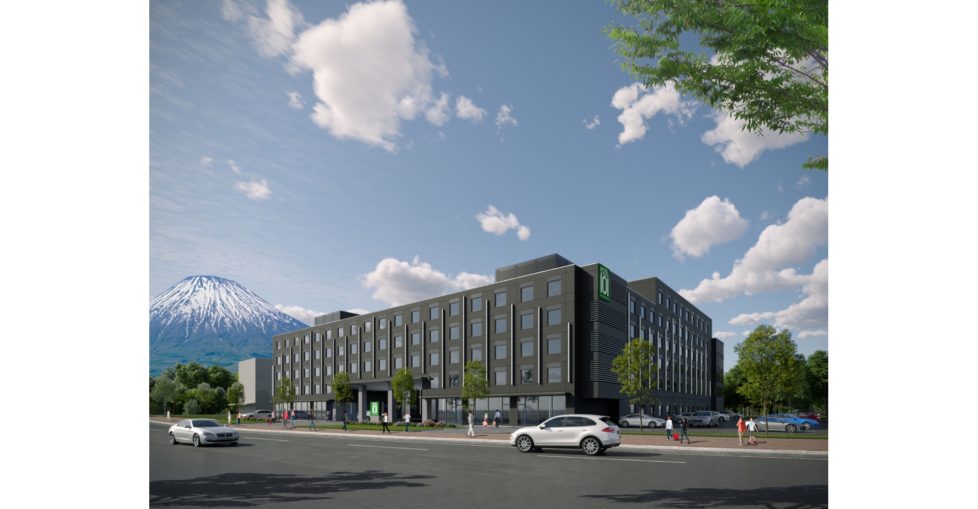 H101-Niseko Hotel Facade (Spring, Day) - Majella