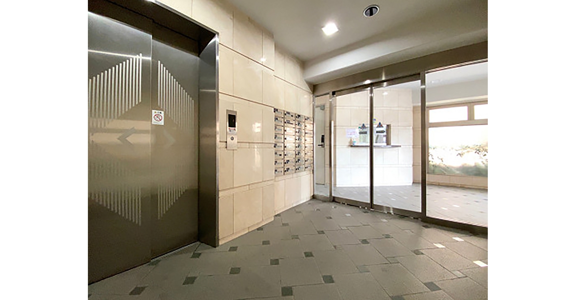 1.エレベーターホール_朝日シティパリオ高輪台A館8階 1920 - 磐石亞日